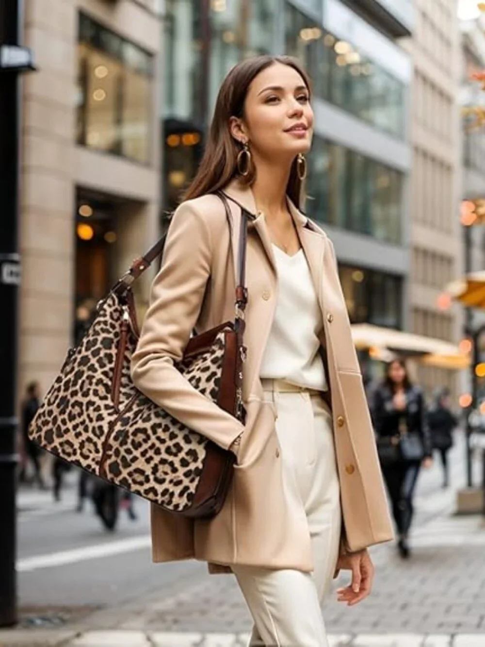 Large Leather Hobo Tote Purse & Wallet Set